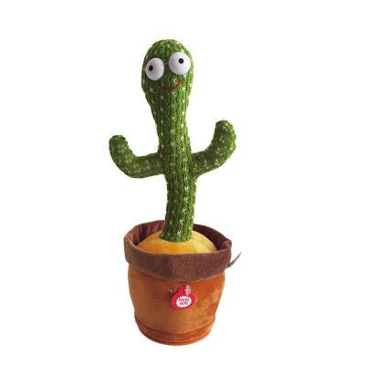 China Fasion Retail Cute Stuffed Flowerpot Twisting Talking Dancing Cactus Doll Singing Music Cactus Plush Toy for sale