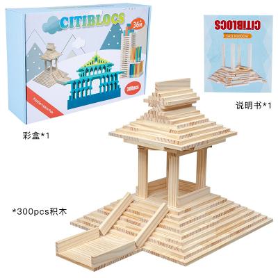 China Eco-friendly Material Educational Collapsing Tower Bricks Building Balance Blocks Wooden Domino Game Construction Natural Wooden Stacking Toys for sale