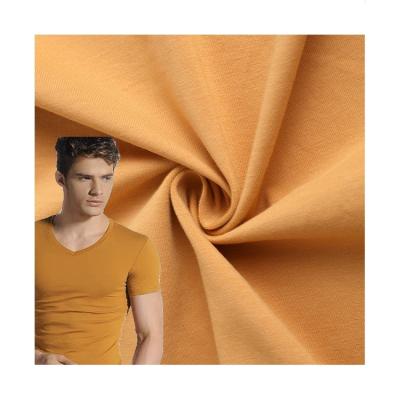 China Breathable And Sweaty T-shirts Spandex 5 Cotton 95 Clothing Organic Cotton Cloth Fabric For Men's Shirts Simply for sale