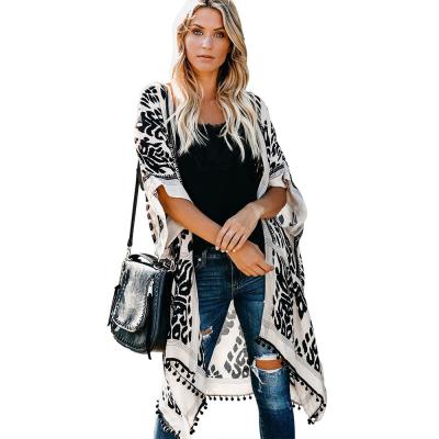 China 2021 Fashion Ladies Shawl Sustainable Polyester Fiber Printed Casual Style Women's Knitted Shawl Style for sale