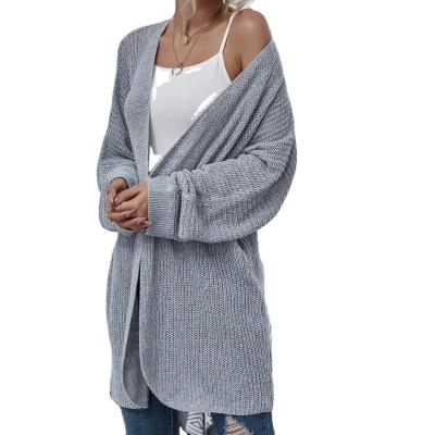 China Fashionable winter anti-shrink knitted long coat jacket ladies casual quilted cardigan long sleeves women's sweaters for sale