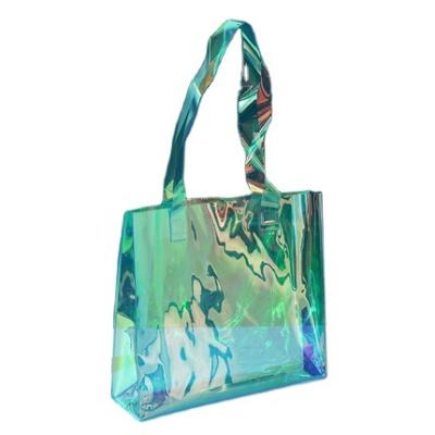 China Moisture Proof Clear PVC Plastic Apparel Gift Packaging Bag With Handle For Shopping Package for sale