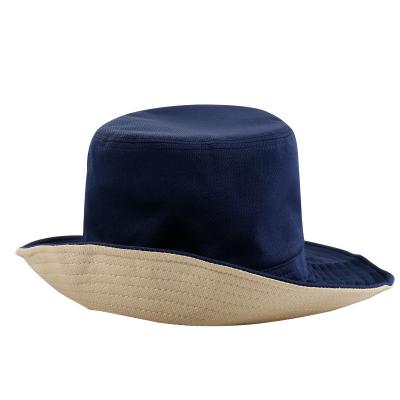 China Outdoor Rollover Folding Fisherman Hat Ladies Fisherman Hat Summer Fashion Sun Custom Logo Sun Fishing Bucket Hat for sale