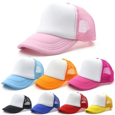 China Summer 5 New Style Flat Panel Custom Made Free Wholesale Foam Side White Gorras Factory Hat Mesh Trucker Hat for sale