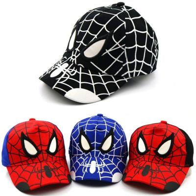 China JOINT Factory Customized Gorros Embroidered Logo Spider Man Children's Gorras Cartoon Printed Popular Boys Sports Baseball Cap for sale