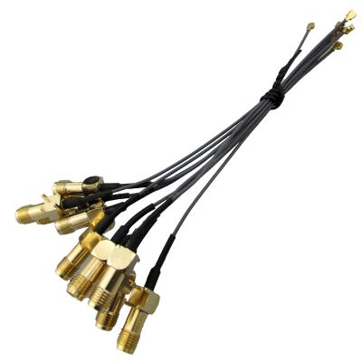 China Right Angle SMA Female To IPEX Cable SMA Edge PCB Mount Coaxial Cable CF-SMA/IPEX1.13-KWE for sale