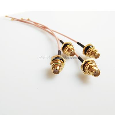 China ipex female right angle to female type sma jack bulkhead ip65 1.13 rf cable assembly CF-SMA/IPEX-178 for sale