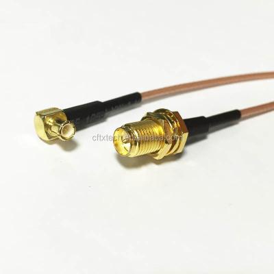 China RG178 Cable with MCX DU RA Right Angle Male to SMA Female Extension Cable CF-SMA/mcx178 for sale