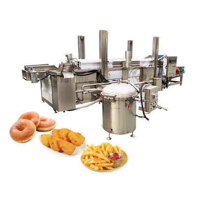 China Industrial Potato Chips Frying Machine Automatic Banana Sweet Potato Flakes Crisps Fryer for sale