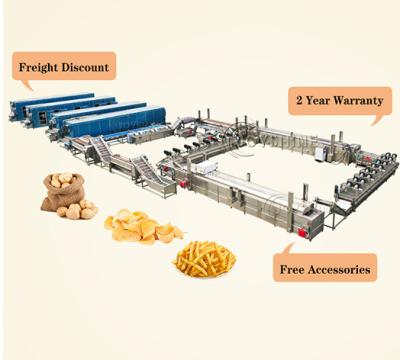 China High Productivity Frozen French Fries Production Line for Fully Automatic Processing for sale