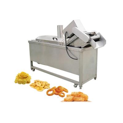 China Joyshine Continuous Conveyor Frying Machine for Banana Plantain Chips and Pani Puri for sale