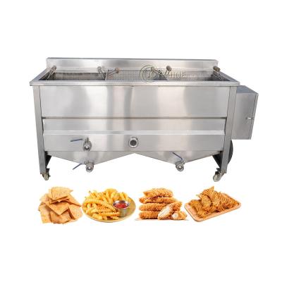 China 300 KG Capacity 304 Stainless Steel Automatic Fried Chicken Deep Fryer for Potato Chips for sale