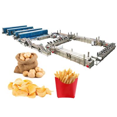 China 10kw Power Stainless Steel French Fries Processing Machine Equipment for 900 KG Output for sale