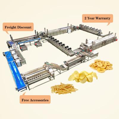 China 100KW Frozen Potato Chips Production Line for Water-based Chips Processing Plant for sale