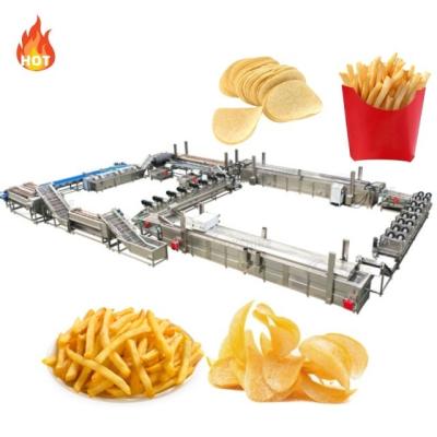 China Complete Food Grade 304 Stainless Steel Frozen Potato Chips Production Line Equipment for sale