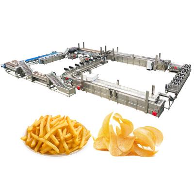 China 220V 380V Frozen French Fries Production Line With Gas Or Electric Heating for sale