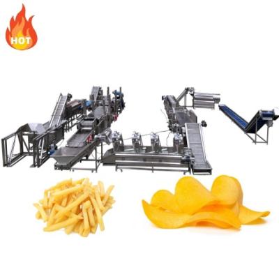 China 300kg Frozen Potato Chips Making Machine for Automatic Frozen French Fries Production for sale