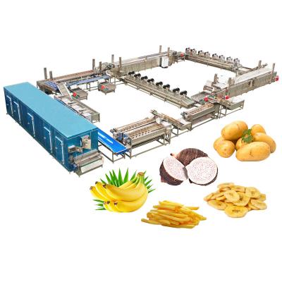 China High Productivity Automatic Potato Chips Making Machine in Snack Food Production Line for sale