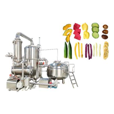 China Electric Small Potato Chips Continuous Vacuum Frying Machine For Vegetable Fruit Carrot Chips for sale