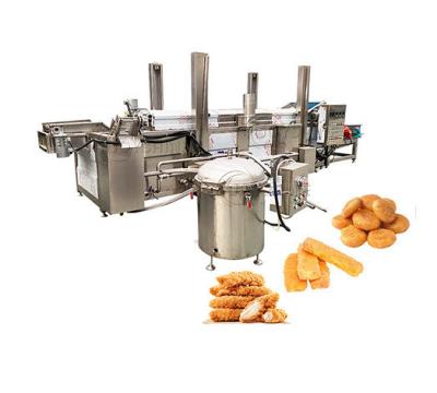 China 304 Stainless Steel Mesh Belt Automatic Continuous Frying Machine for Food Processing for sale