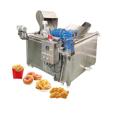 China Riello Commercial Sus304 Stainless Steel 20 Kg Per Pot Automatic Potato Chips Batch Fryer for sale