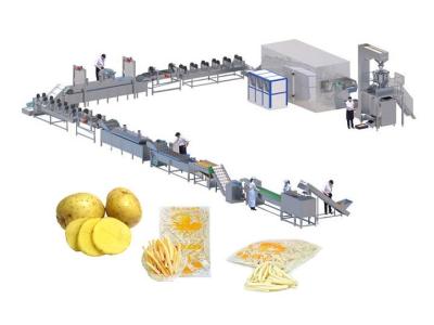 Chine Une chaîne de production de frites entièrement automatique à haut rendement. Un équipement personnalisable pour le traitement des chips de pommes de terre. Idéal pour les usines de transformation alimentaire. à vendre