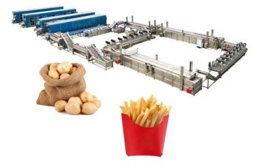 China Industrial French Fries Production Line for Finished Products Potato Chips French Fries for sale