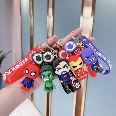 China Bag Car Pendant Accessories Marvel Cute Avenger Stereo Pendant Doll Backpack Gift PVC Character Series Anime Key Chain for sale