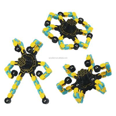 China Plastic Creative Wacky Tracks Wiggle Spinner Wacky Spinner Toy Snake Puzzle Snap Tracks and Click Finger Wiggler Toys Robot Spinner for sale