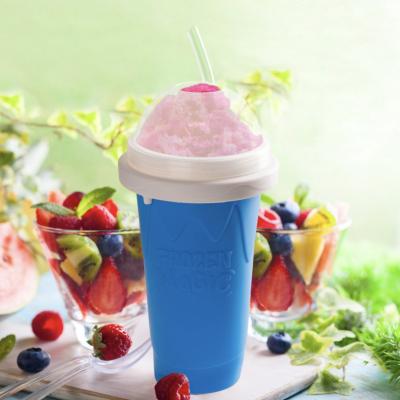 China Durable Quick Cooling Soggy Ice Cream Maker Frozen Smoothies Smoothie Bottle Milkshake Cup Squeeze Slush Mugs for sale