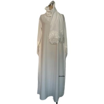 China Polyester Muslim Abaya Popular Muslim Ladies Long Dresses Malaysian Indonesian Dresses Long With Hijab for sale