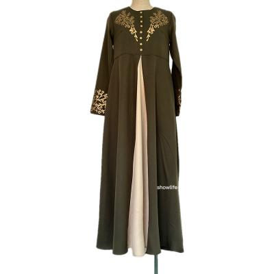 China High Quality Casual Modern Ethnic Islamic Muslim Dress Women's Long Sleeve Abaya Robe Clothing Arab Abaya for sale