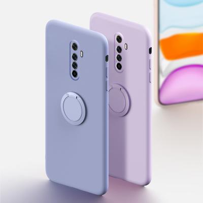 China Liquid Washable/Shockproof/Anti-scratch/Anti-fingerprint Silicon Shockproof Case With Inner Microfiber For realme x2 pro Ring Holder Phone Cover for sale