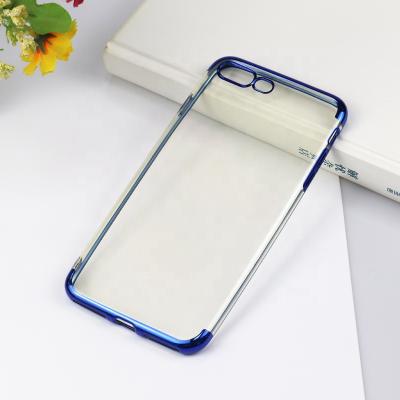 China Soft/Shockproof/Anti-fingerprint Electroplate Smooth Transparent Shockproof Cases Clear Tpu Anti-drop Phone Cover For Iphone 7 8 plus for sale