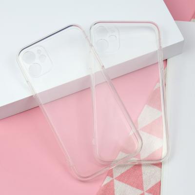 China Square Cheap Hot Sale Soft/Waterproof TPU Phone Back Cover For Iphone 12 12pro 12 pro Max Transparent Phone Case for sale