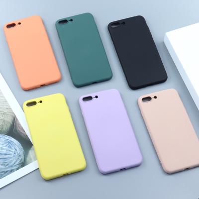 China Soft Washable/Soft/Shockproof/Anti-fingerprint Low Price Silicone Protective Phone Cover For Iphone 7 /8 plus Phone Case With Cell Phone Strap for sale