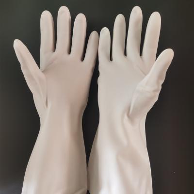 China Unflock, das Nitril-Reinigung herauf Handschuhe 32CM 15 Mil Chemical Resistant Gloves Nitrile zeichnet zu verkaufen