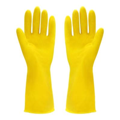 China 32CM Latex-Haushalts-Handschuh-Reinigungsschüssel Unflocked-Futter-Latex-Handschuh-Chemikalien zu verkaufen