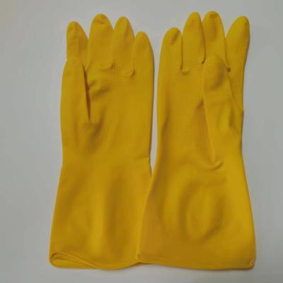 China 30-32cm chemische beständige Latex-Handschuhe, die industriellen Latex-Handschuh verdicken zu verkaufen