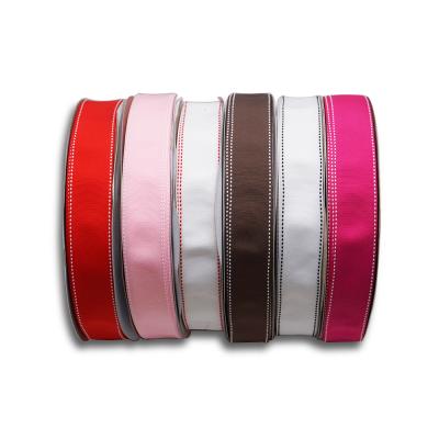 China 38mm edge quilting ribbon viable polyester grosgrain with jump line quilting ribbon ribbon for gift/hair bow G2203644 for sale