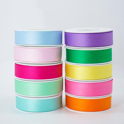 China Sustainable Double Face Satin Ribbon Polyester Cotton Ribbon for sale