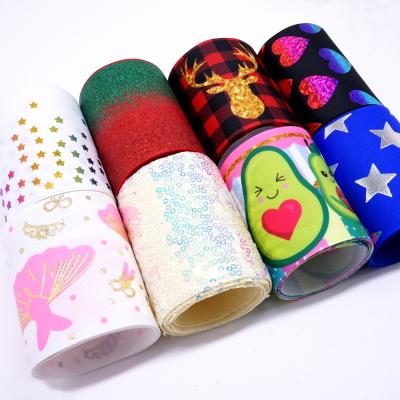 China Custom Logo Eco - Friendly Wholesale Ribbon 3 Inch 75 Mm Grosgrain Ribbon For Hair Bows for sale