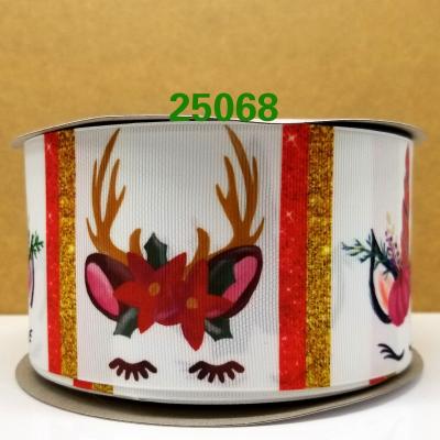 China Newcomer Viable Cartoon Character Printed Grosgrain Ribbon Christmas Ribbon For Hair Bows 25236 for sale