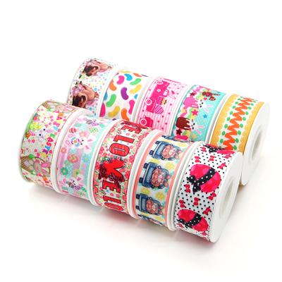 China Recyled Heat Transfer Ribbon Lace Accessories Ribbon Bow Accessories Egg Printing Wrapping Tape Ribbon Polyester Ribbon for sale