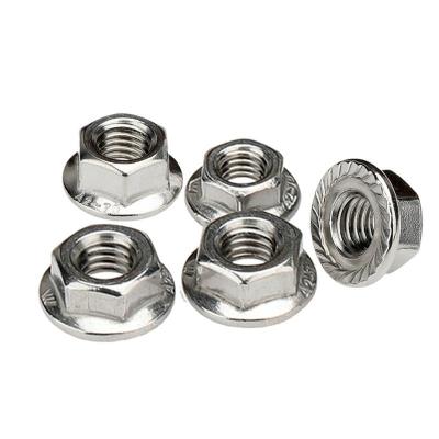 China Heavy Industry DIN6923 Stainless steel nut flange nut Non slip flange nut for sale