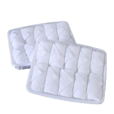 Κίνα Cold and hot towel 30*30cm 25g airline cotton napkin disposable towel restaurant προς πώληση