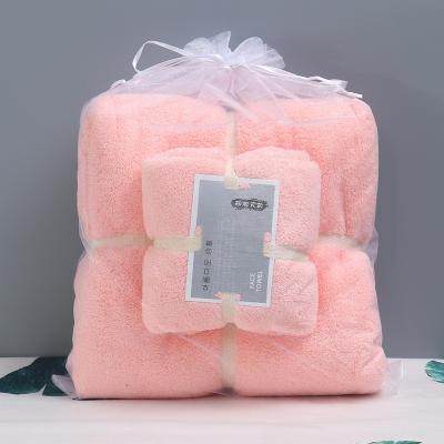 Cina Compressed 100% Microfiber Bath Towel 35*75cm 70*140cm Coral Fleece Towel Bath Towel Gift Set OEM in vendita