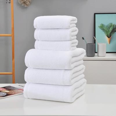 China Child Safe 100% Cotton 32s/2 Bath Towel Hand Towel Hotel White Towel en venta