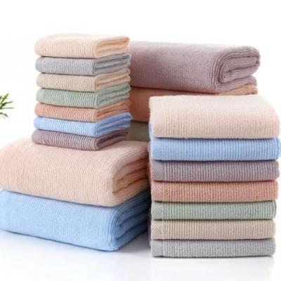 China Sustainable Bamboo Cotton Face Towel Luxury Soft Towel Set Bamboo Bath Towel Set for sale