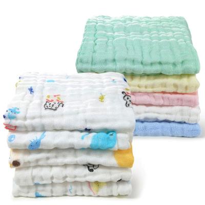 China Soft 100% QUICK DRY Cotton Baby Face Towels Custom Ultra 6 Layers Gauze Towels Muslin Baby Towel Te koop